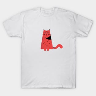 sad and angry cat with plants T-Shirt